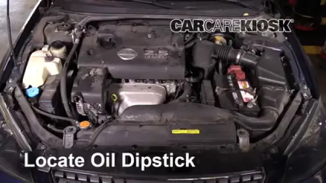 2005 Nissan Altima S 2.5L 4 Cyl. Aceite Controlar nivel de aceite